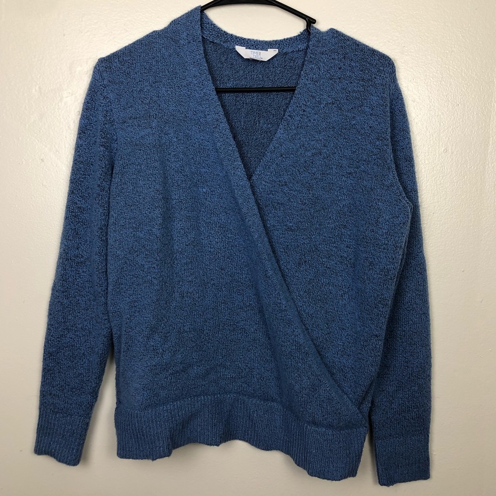 Time and Tru Cute Blue Sweater Top - Picture 2 of 5